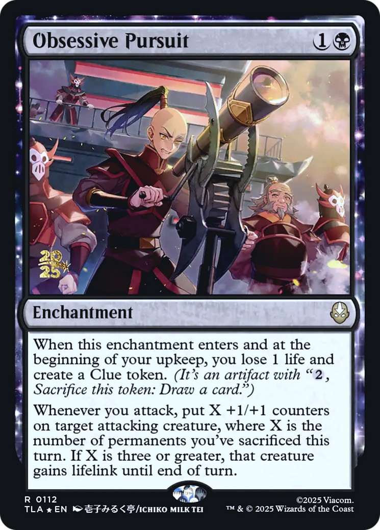 2025 Magic: The Gathering Avatar: The Last Airbender Promos Obsessive Pursuit #112s trading card