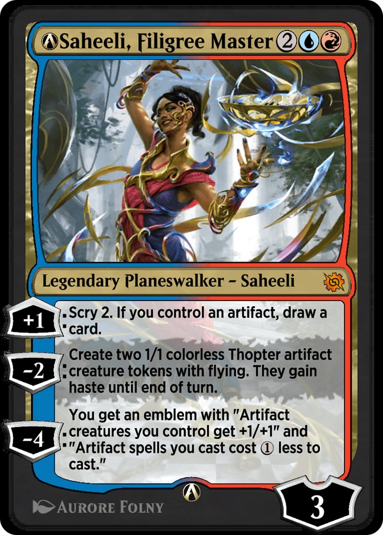2024 Magic: The Gathering The Brothers' War A-Saheeli, Filigree Master #A-219 trading card
