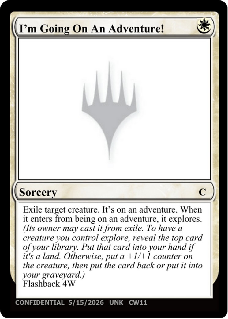 2026 Magic: The Gathering Unknown Event I'm Going On An Adventure! #CW11a trading card