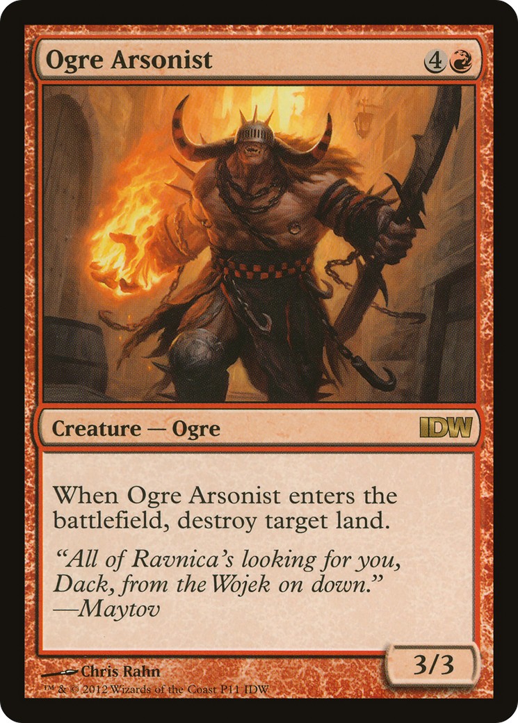 2013 Magic: The Gathering IDW Comics Inserts Ogre Arsonist #11 trading card
