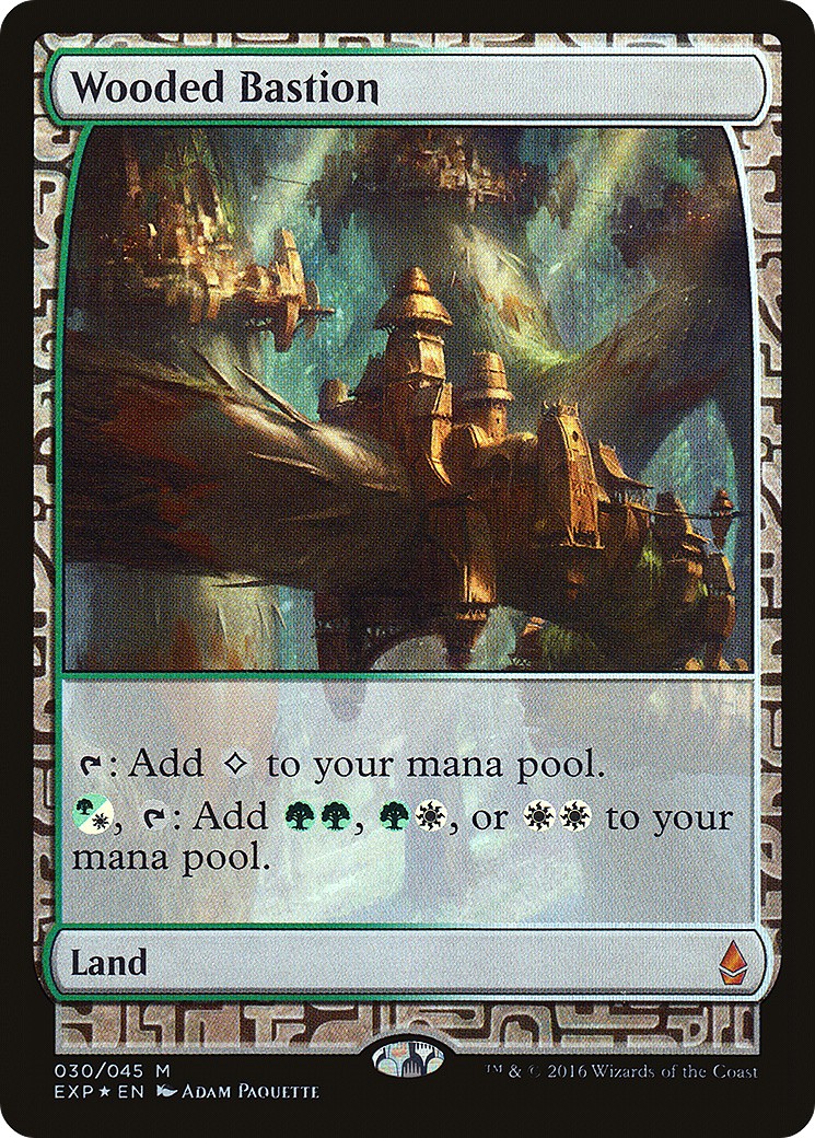 2016 Magic: The Gathering Zendikar Expeditions Wooded Bastion #30 trading card
