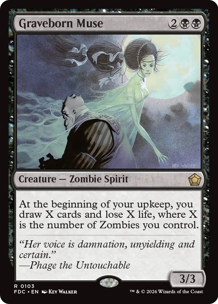 2026 Magic: The Gathering Foundations Graveborn Muse #103 trading card