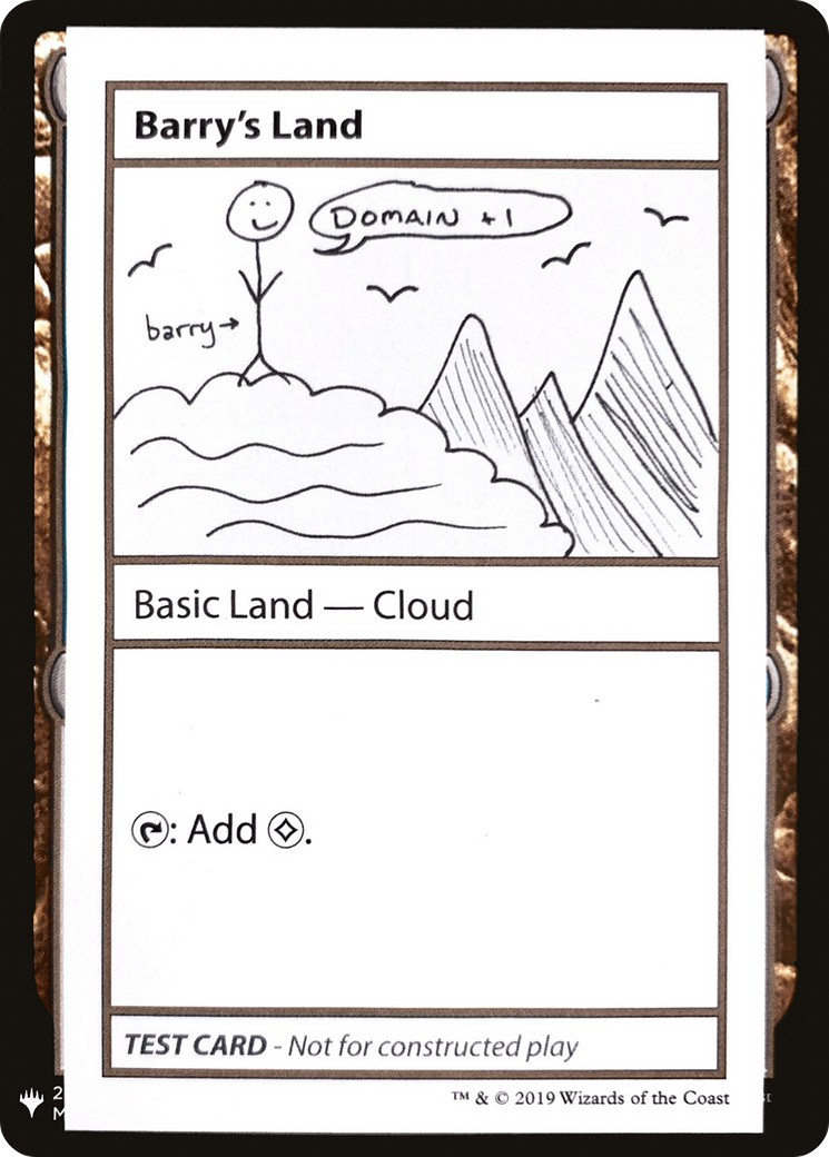2019 Magic: The Gathering Mystery Booster Playtest Cards Barry's Land #113 trading card