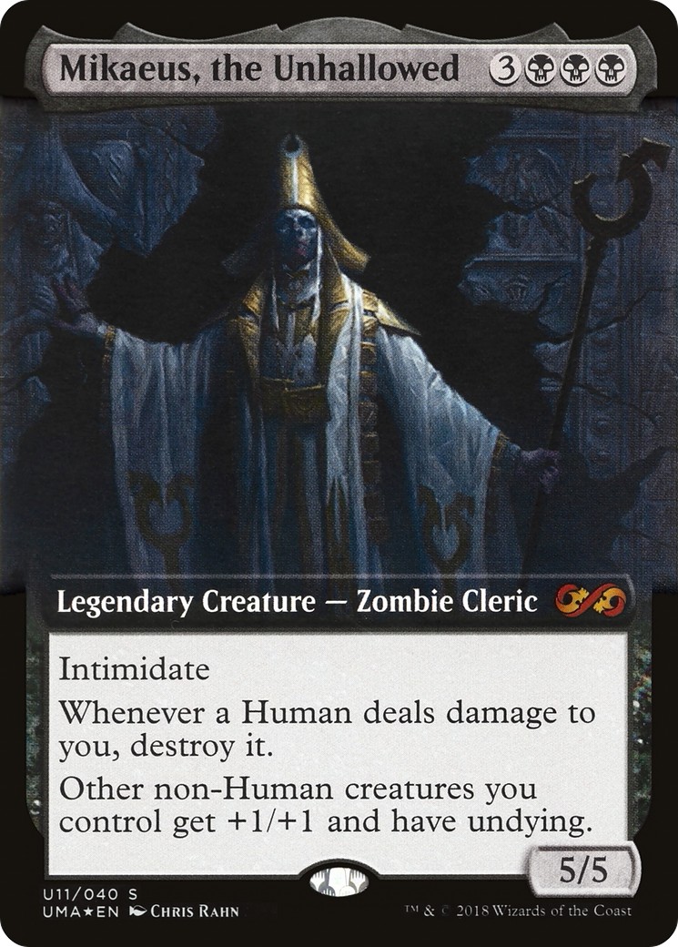 2018 Magic: The Gathering Ultimate Box Topper Mikaeus, the Unhallowed #U11 trading card