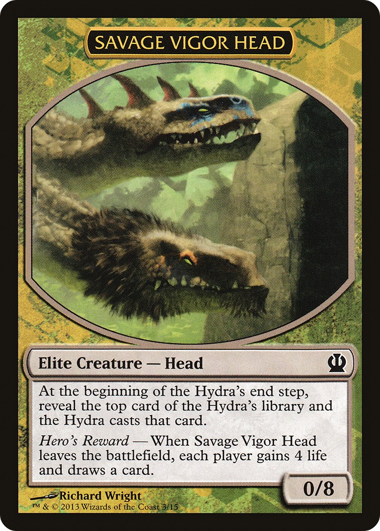 2013 Magic: The Gathering Face the Hydra Savage Vigor Head #3 trading card