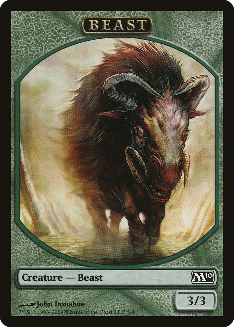 2009 Magic: The Gathering Magic 2010 Tokens Beast #5 trading card