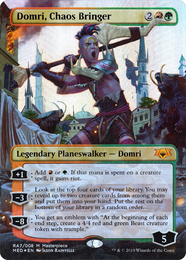2019 Magic: The Gathering Mythic Edition Domri, Chaos Bringer #RA7 trading card
