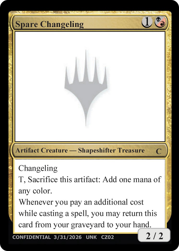 2026 Magic: The Gathering Unknown Event Spare Changeling #CZ02 trading card