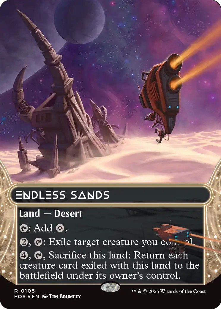 2025 Magic: The Gathering Edge of Eternities: Stellar Sights Endless Sands #105 trading card