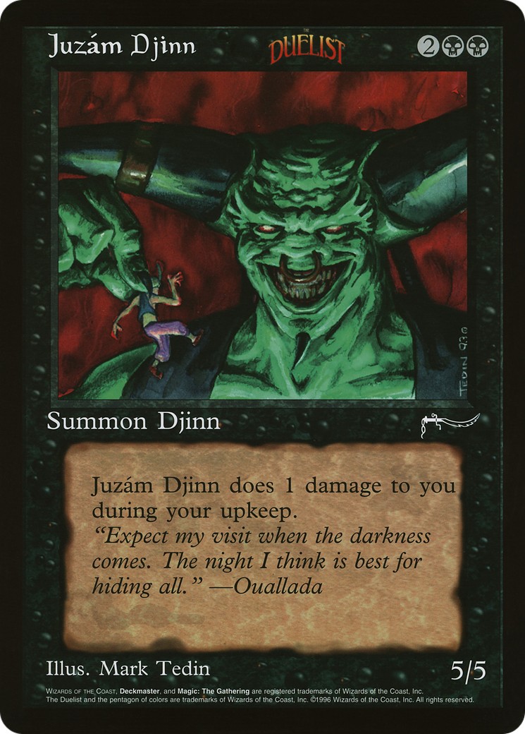 1996 Magic: The Gathering Oversized 90's Promos Juzám Djinn #3 trading card