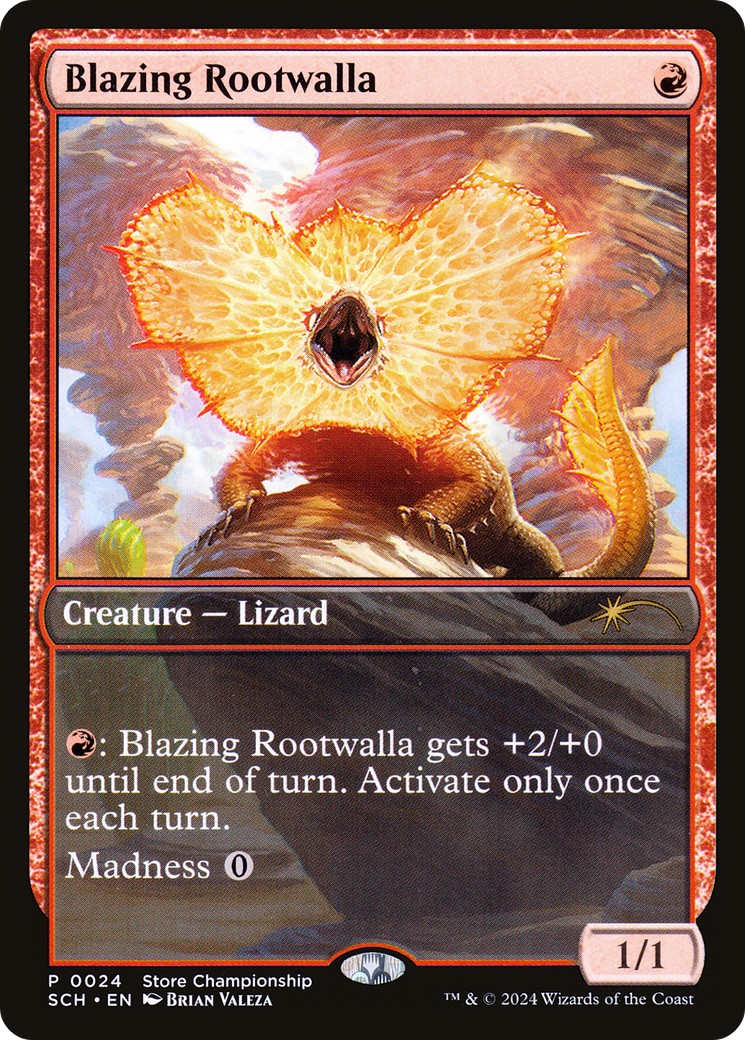 2024 Magic: The Gathering Store Championships Blazing Rootwalla #24 trading card