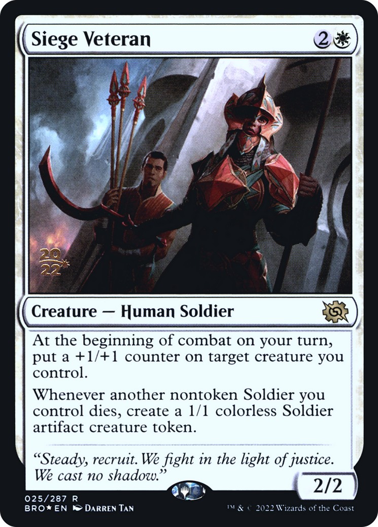 2022 Magic: The Gathering The Brothers' War Promos 2022 Magic: The Gathering The Brothers' War Promos #25s trading card