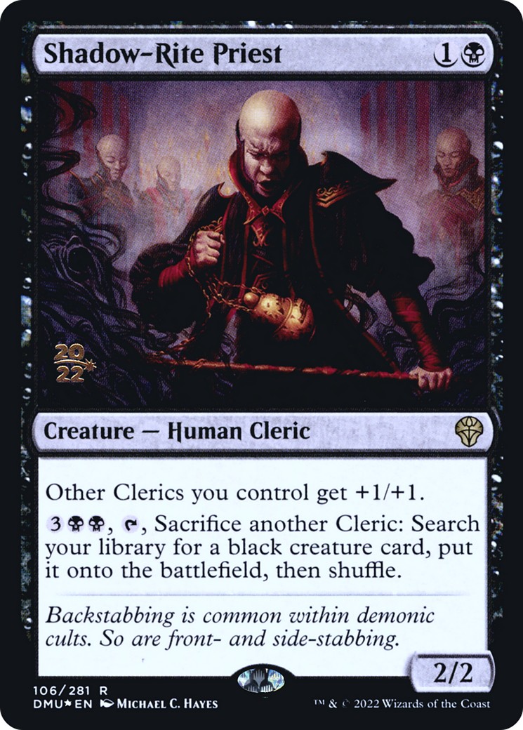 2022 Magic: The Gathering Dominaria United Promos Shadow-Rite Priest #106s trading card