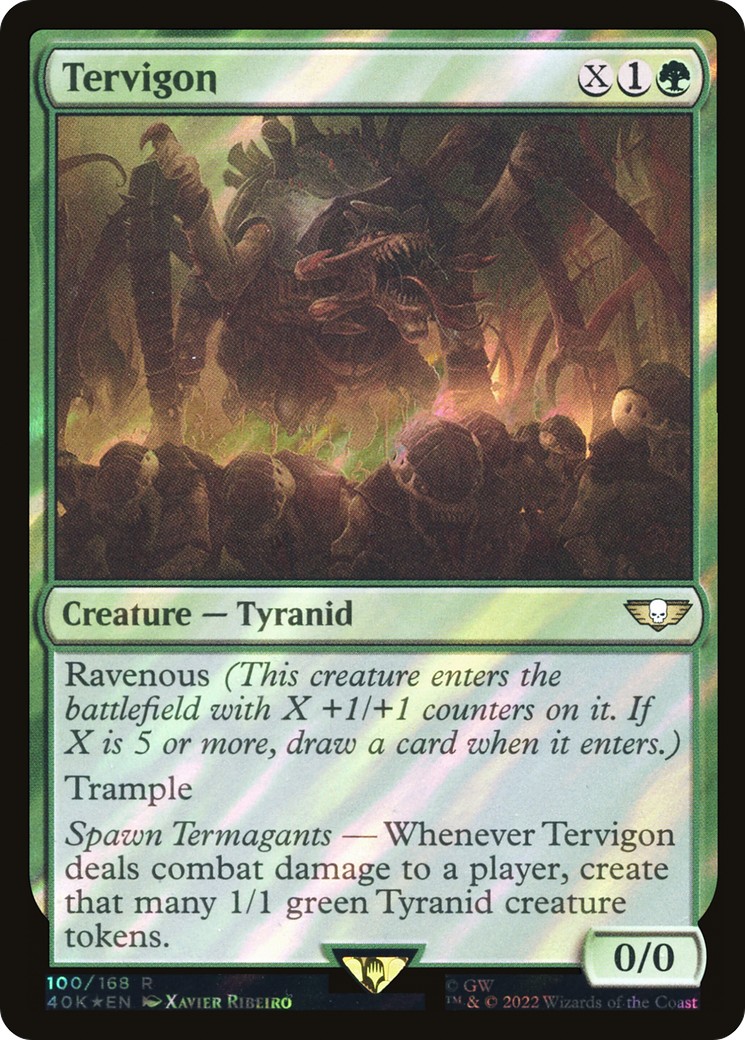 2022 Magic: The Gathering Warhammer 40,000 Tervigon #100★ trading card