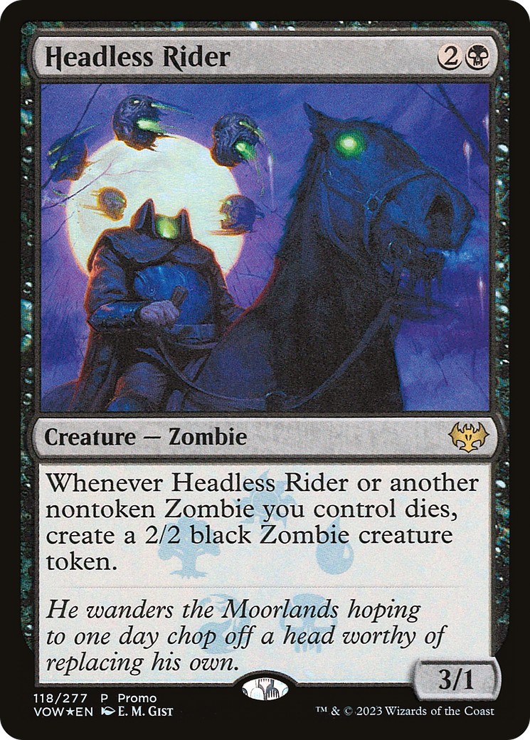 2024 Magic: The Gathering Innistrad: Crimson Vow Promos Headless Rider #118★ trading card