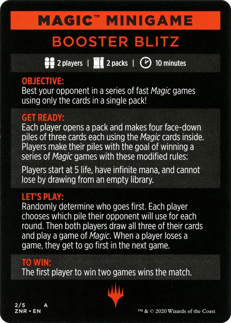 2020 Magic: The Gathering Zendikar Rising Minigames Booster Blitz #2 trading card