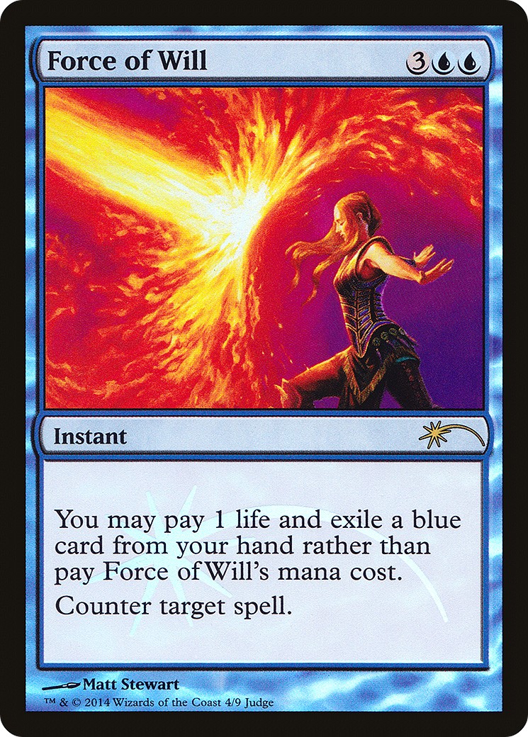 2014 Magic: The Gathering Judge Gift Cards Force of Will #4 trading card