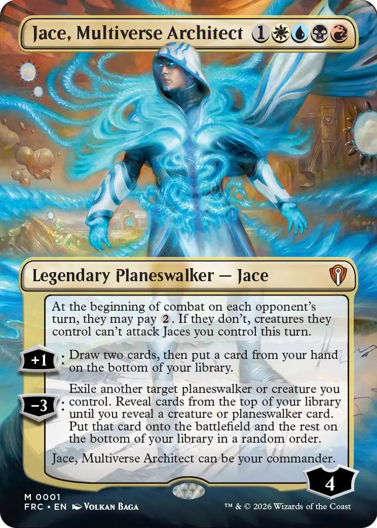2026 Magic: The Gathering Reality Fracture Jace, Multiverse Architect #1 trading card