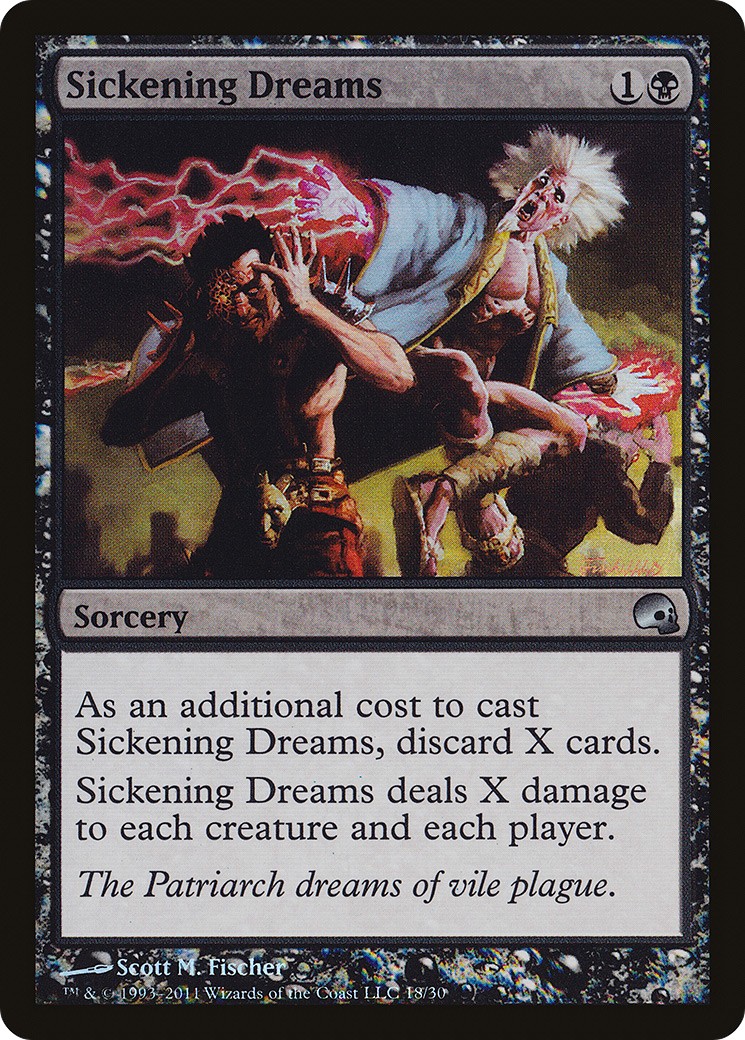 2011 Magic: The Gathering Premium Deck Series: Graveborn Sickening Dreams #18 trading card