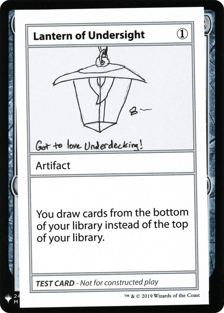 2019 Magic: The Gathering Mystery Booster Playtest Cards Lantern of Undersight #106 trading card