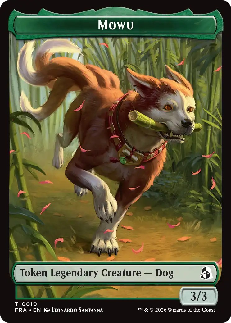 2026 Magic: The Gathering Reality Fracture Tokens Mowu #10 trading card
