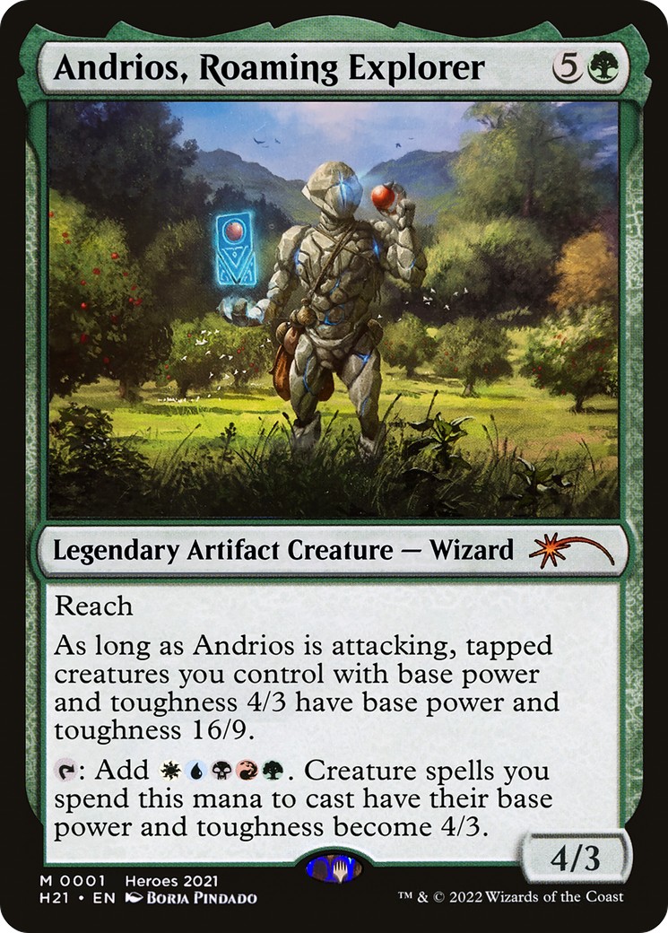 2022 Magic: The Gathering Heroes of the Realm Andrios, Roaming Explorer #1 trading card
