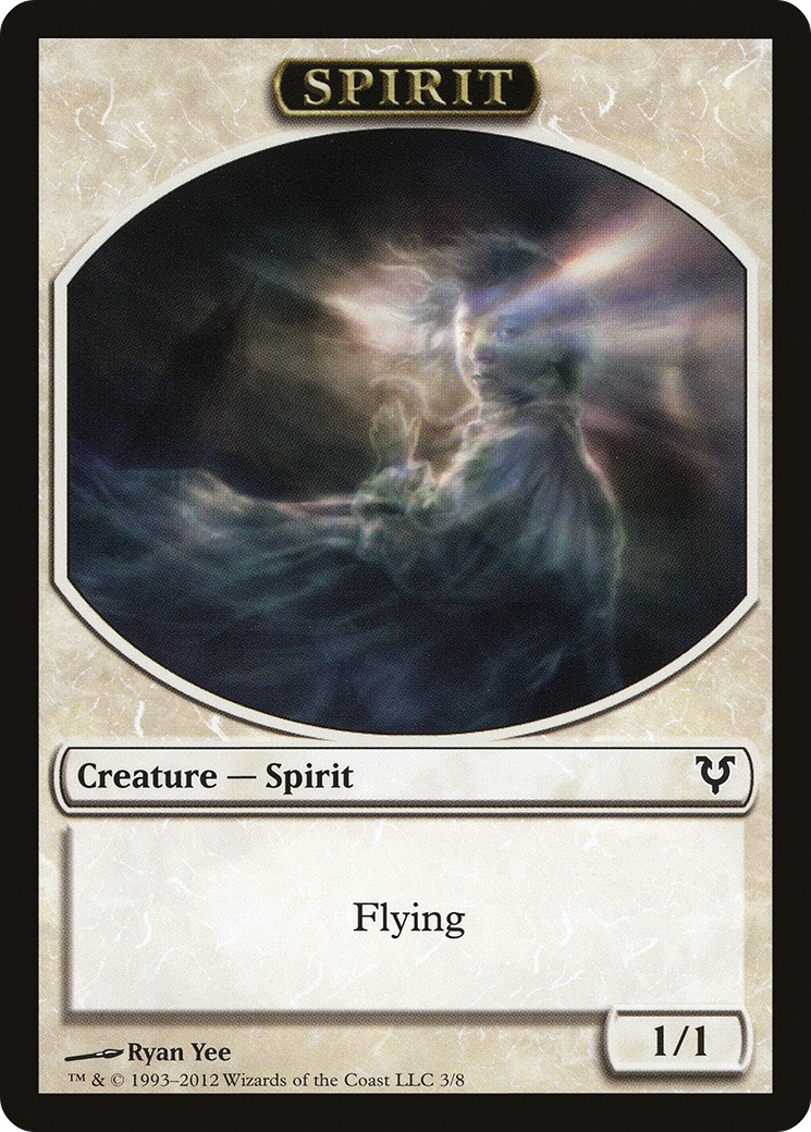 2012 Magic: The Gathering Avacyn Restored Tokens Spirit #3 trading card