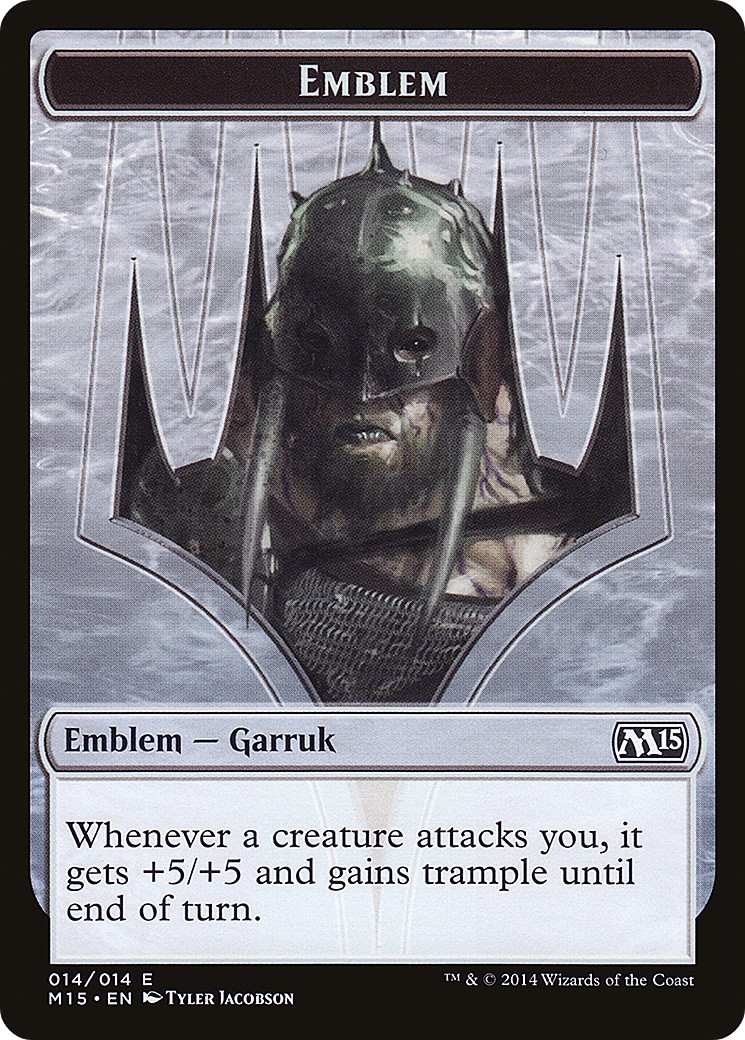 2014 Magic: The Gathering Magic 2015 Tokens Garruk, Apex Predator Emblem #14 trading card