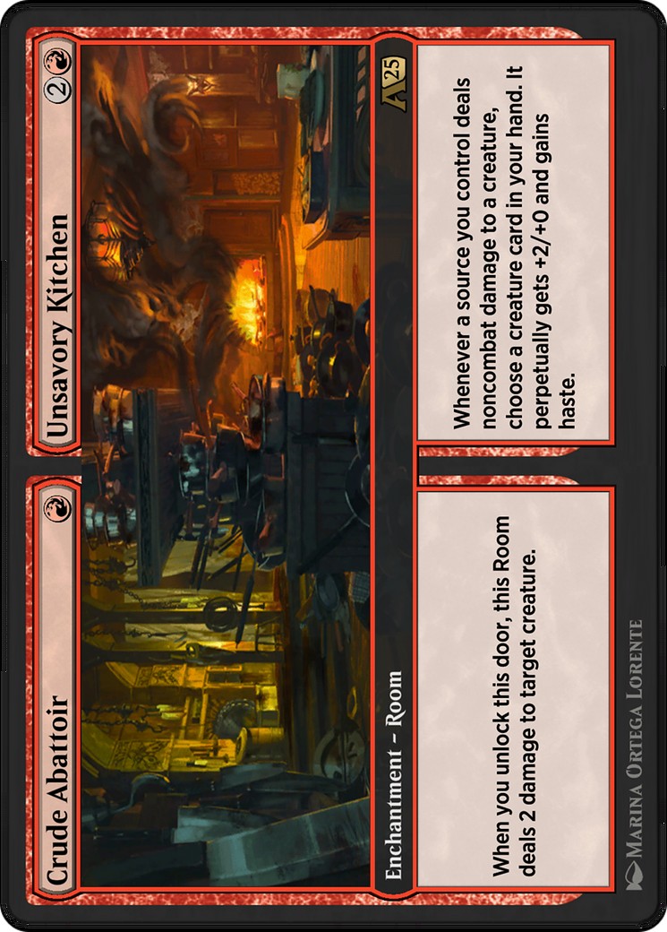 2024 Magic: The Gathering Alchemy: Duskmourn Crude Abattoir // Unsavory Kitchen #13 trading card