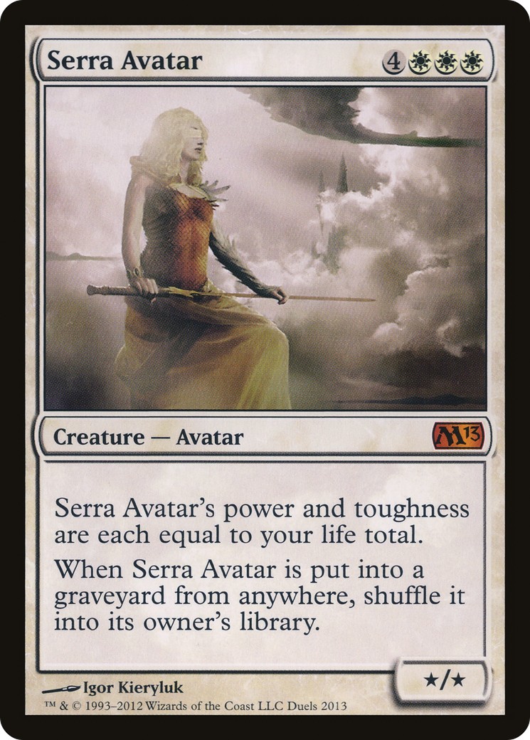 2012 Magic: The Gathering Duels of the Planeswalkers 2013 Promos Serra Avatar #2 trading card