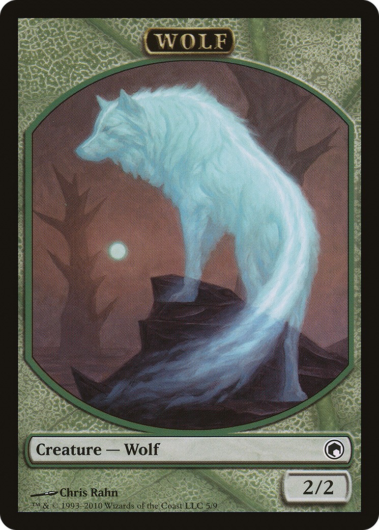 2010 Magic: The Gathering Scars of Mirrodin Tokens Wolf #5 trading card