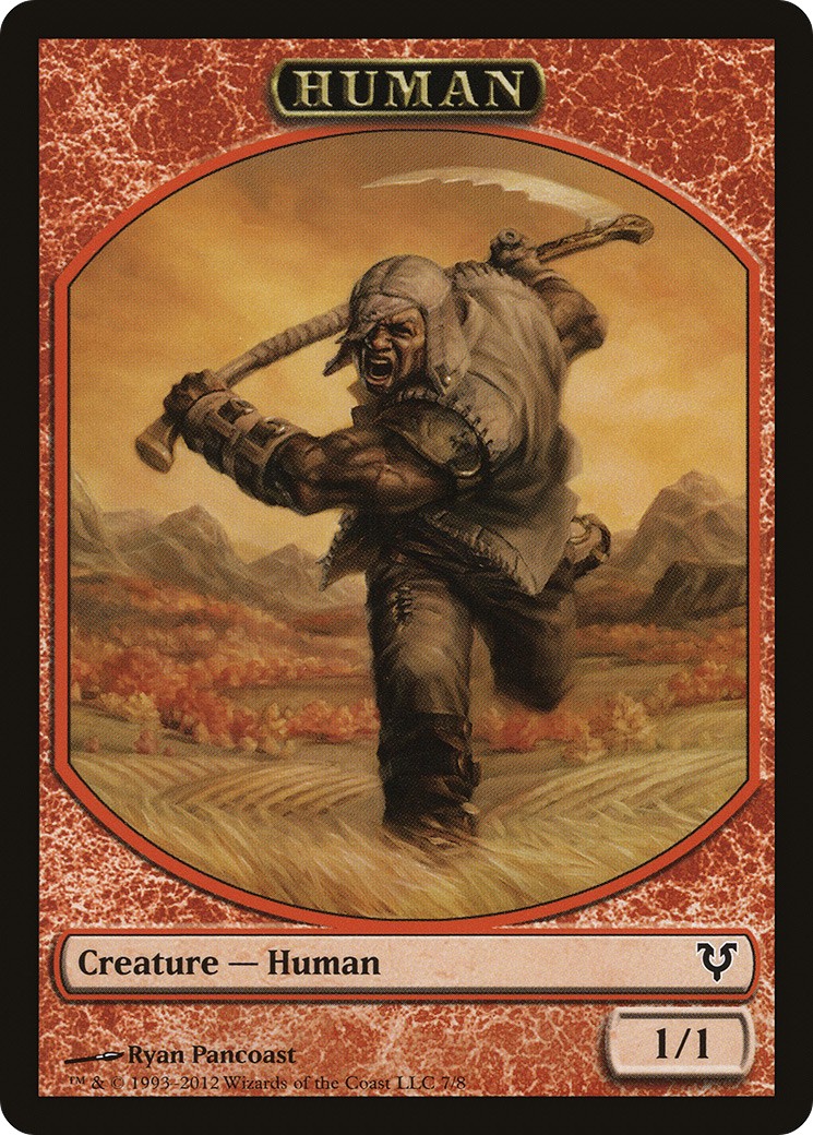 2012 Magic: The Gathering Avacyn Restored Tokens Human #7 trading card