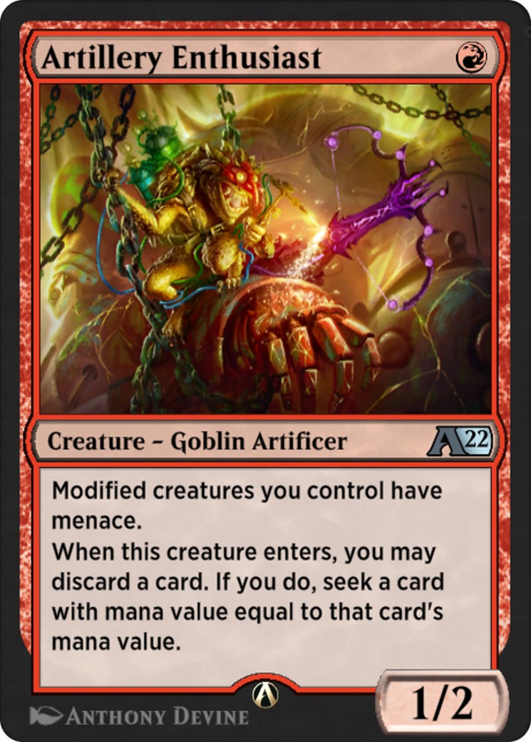 2022 Magic: The Gathering Alchemy: Kamigawa Artillery Enthusiast #18 trading card