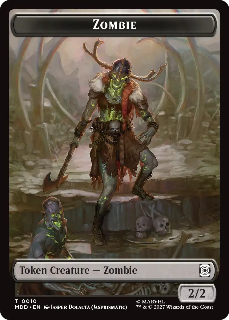 2027 Magic: The Gathering Marvel: Darkhold Destiny Tokens Zombie #10 trading card