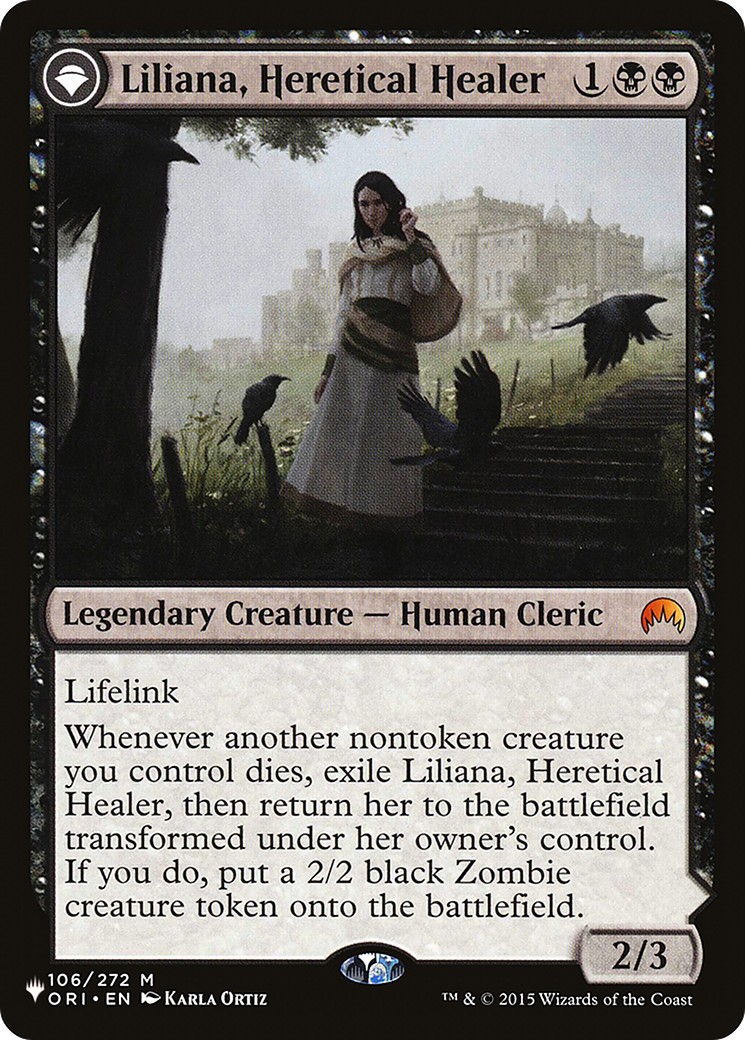 Liliana, Heretical Healer // Liliana, Defiant Necromancer - Image 1