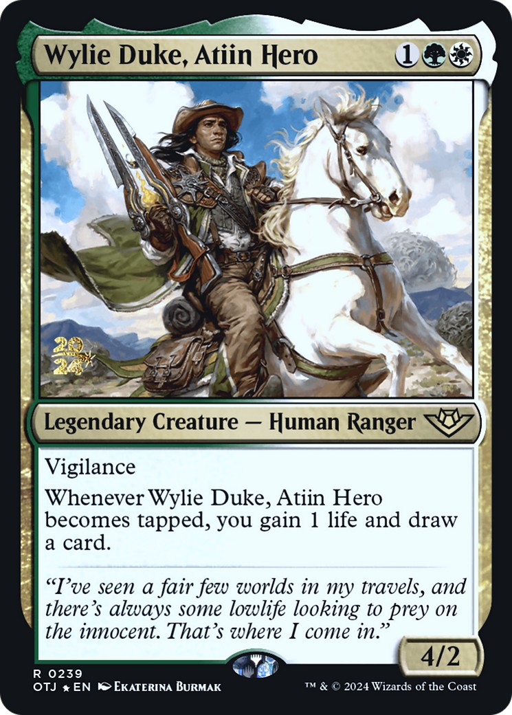 Wylie Duke, Atiin Hero - Image 1