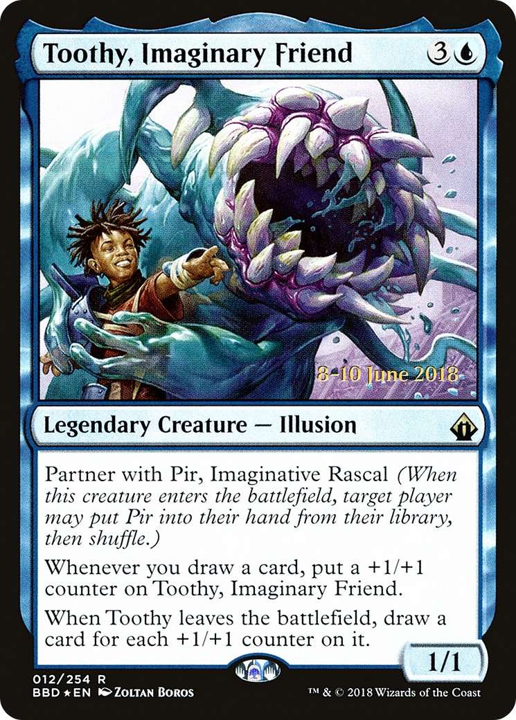 2018 Magic: The Gathering Battlebond Promos Toothy, Imaginary Friend #12s trading card