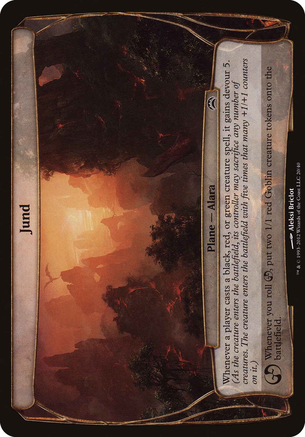 2012 Magic: The Gathering Planechase 2012 Planes 2012 Magic: The Gathering Planechase 2012 Planes #20 trading card
