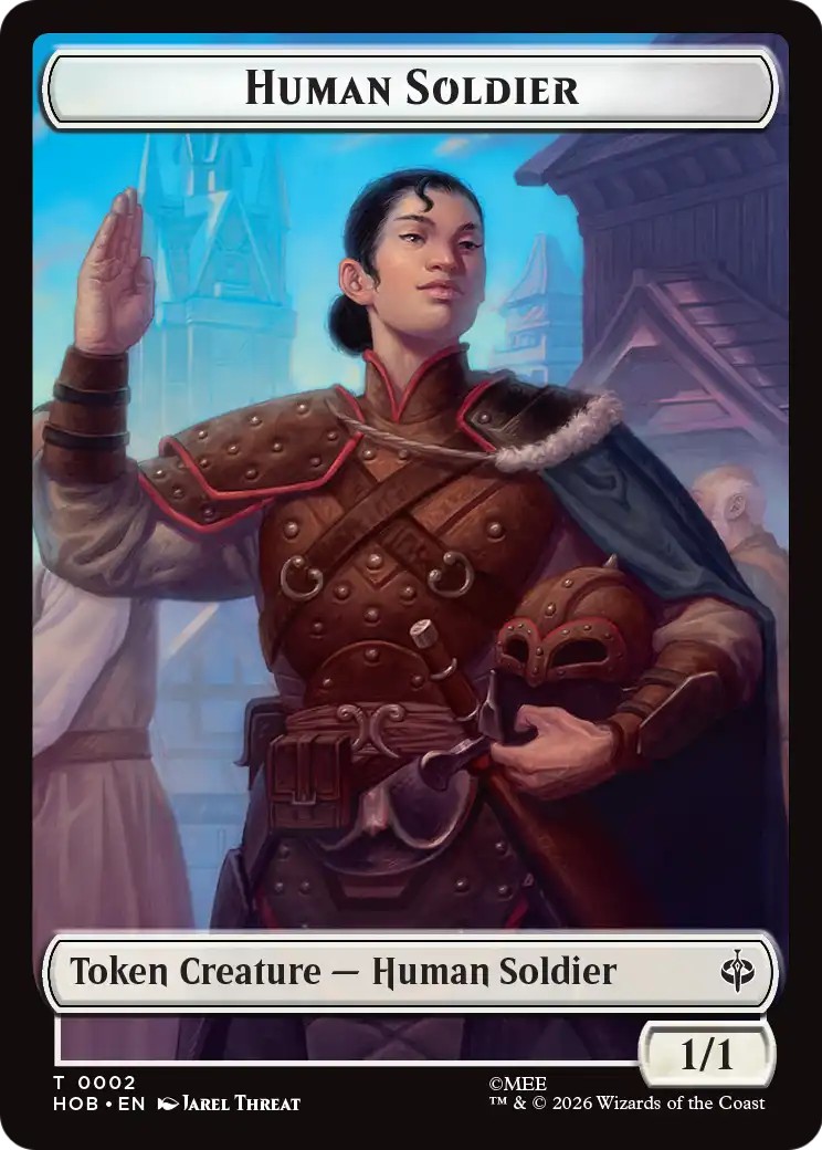 2026 Magic: The Gathering The Hobbit Tokens Human Soldier #2 trading card
