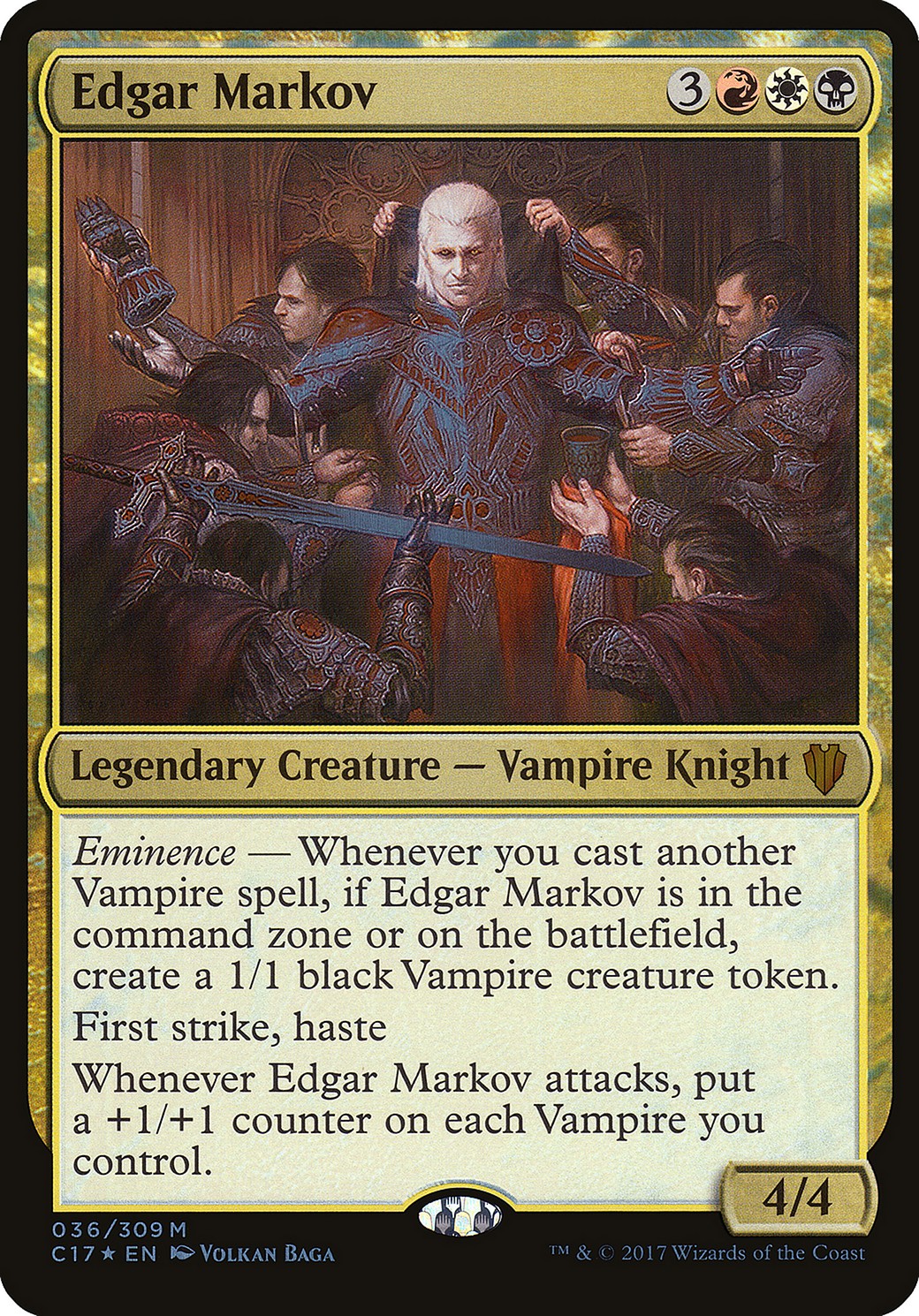 2017 Magic: The Gathering Commander 2017 Oversized Edgar Markov #36 trading card