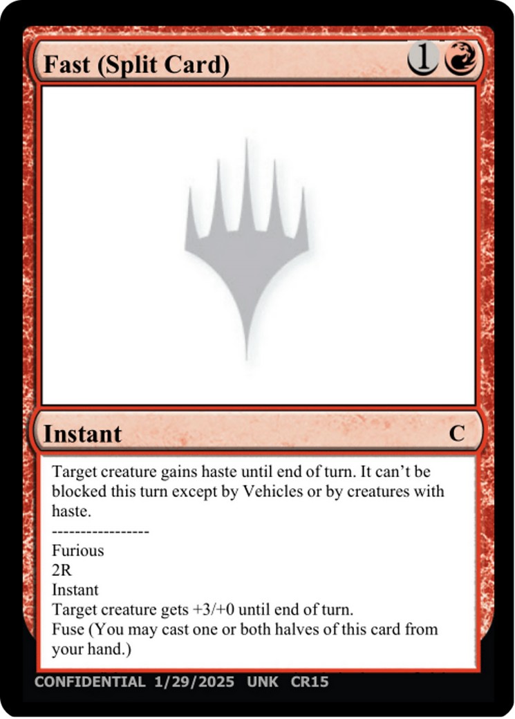 2025 Magic: The Gathering Unknown Event Fast // Furious #CR15a trading card