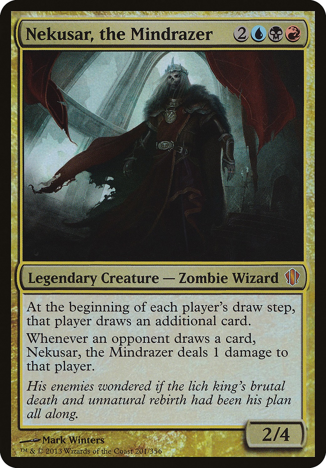 2013 Magic: The Gathering Commander 2013 Oversized Nekusar, the Mindrazer #201 trading card