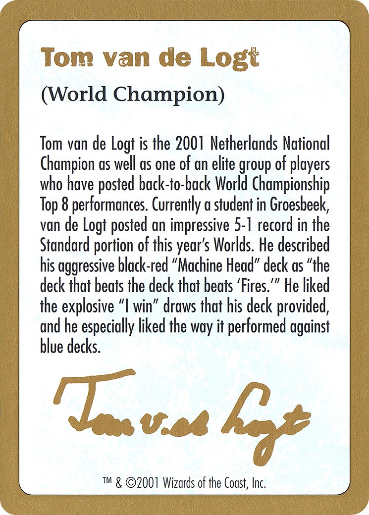 Tom van de Logt Bio (2001) - Image 1