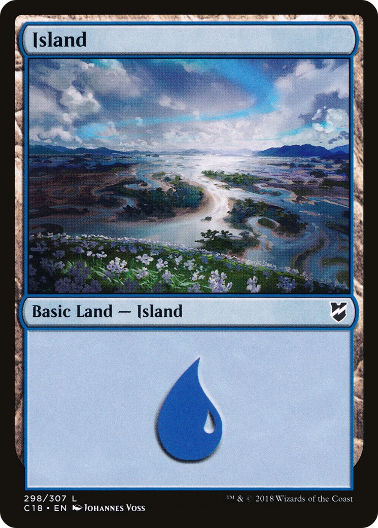 2018 Magic: The Gathering Commander 2018 Island #298 trading card