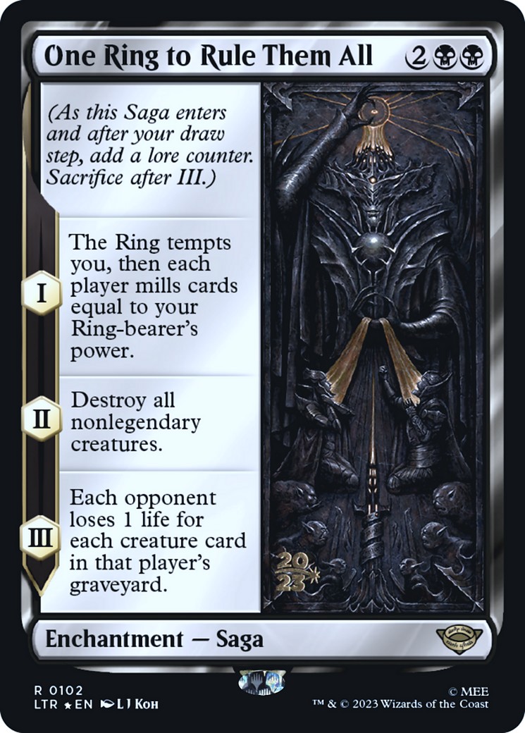 2023 Magic: The Gathering Tales of Middle-earth Promos One Ring to Rule Them All #102s trading card