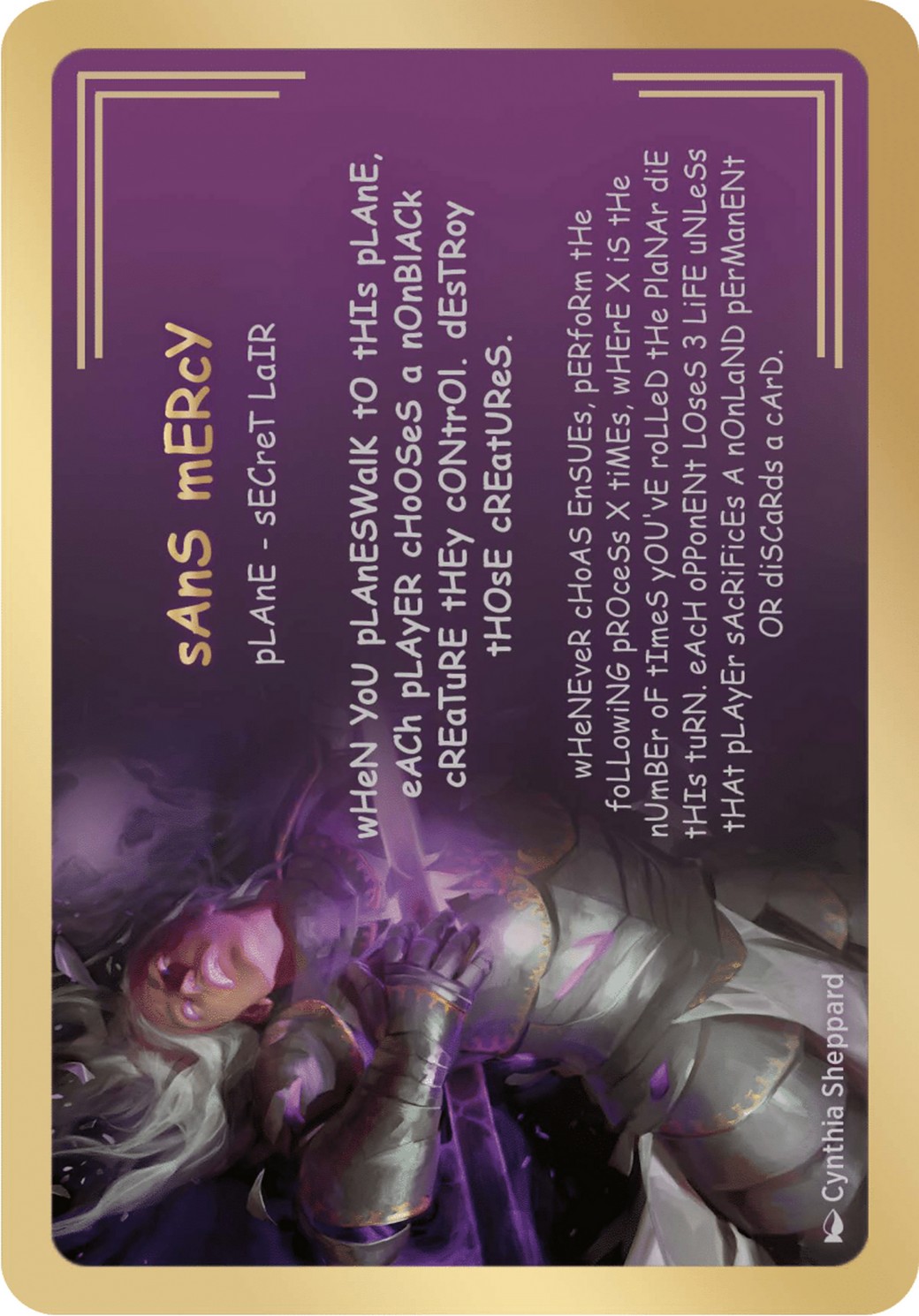 2025 Magic: The Gathering Secret Lair Showcase Planes sAnS mERcY #9 trading card