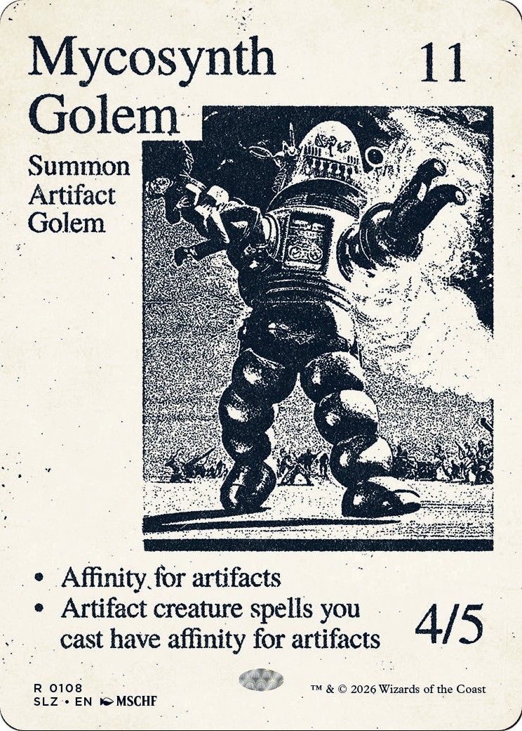 2026 Magic: The Gathering The Zeta Set Mycosynth Golem #108 trading card