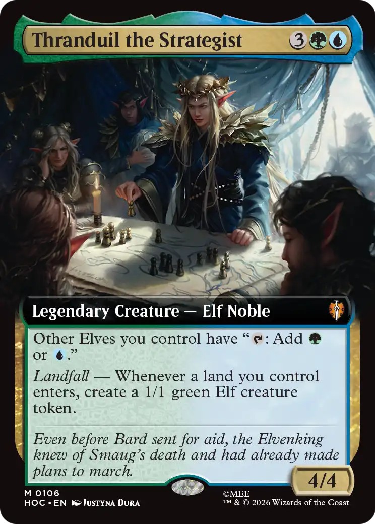 2026 Magic: The Gathering The Hobbit Eternal Thranduil the Strategist #106 trading card