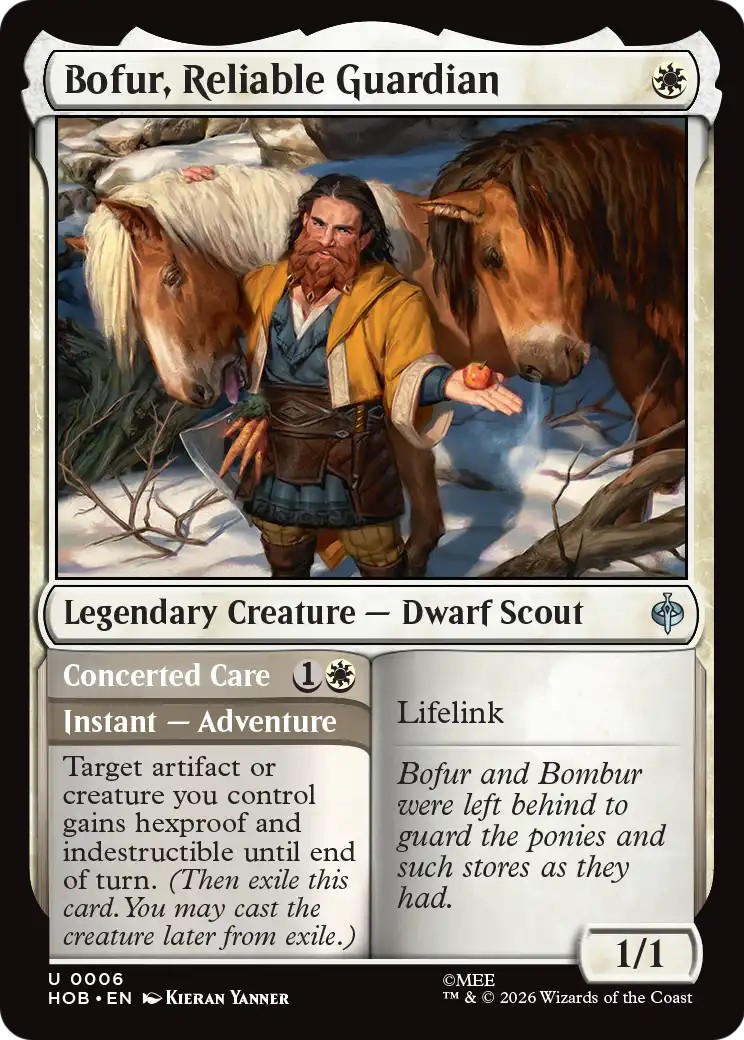Bofur, Reliable Guardian // Concerted Care (Uncommon · Normal)