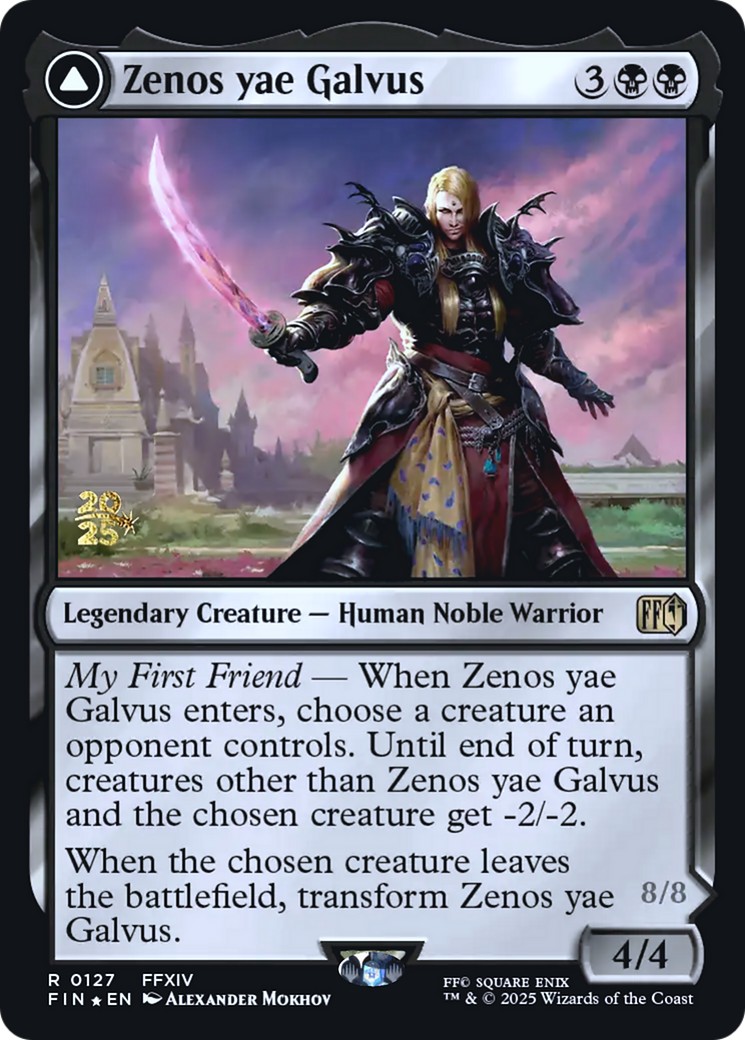 2025 Magic: The Gathering Final Fantasy Promos Zenos yae Galvus // Shinryu, Transcendent Rival #127s trading card
